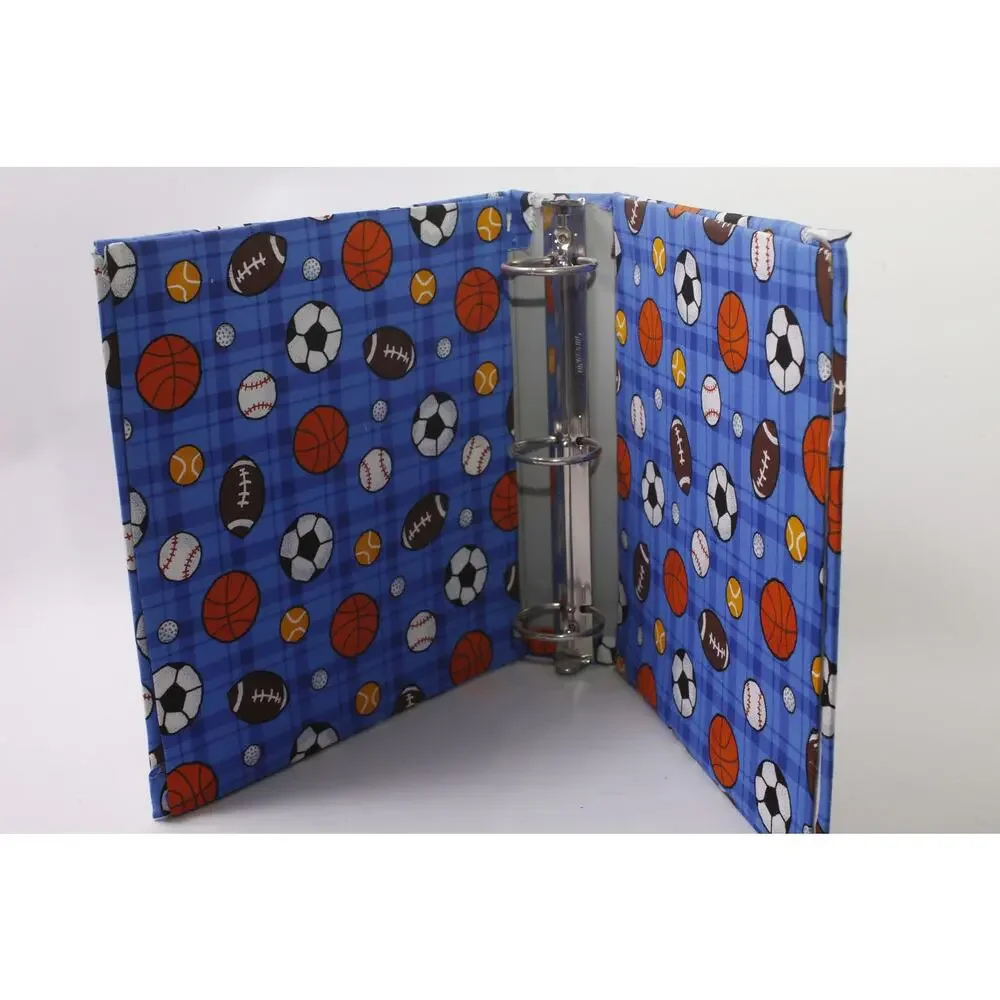 Sports, 3-hole Binder, Blue Cover, Office, School, Scrapbooking, ~ 260128-WH 934